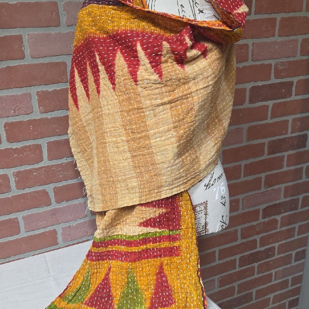 Colorful Kantha Scarf #68 - Picture 3 of 3